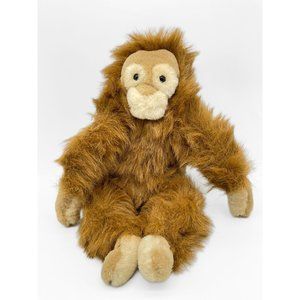 Vintage 1988 Bravo Applause Orangutan 11" Realistic Brown Stuffed Plush Monkey